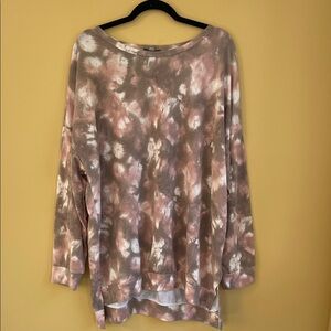 White Birch Pink and Brown Tie-Dye Sweatshirt